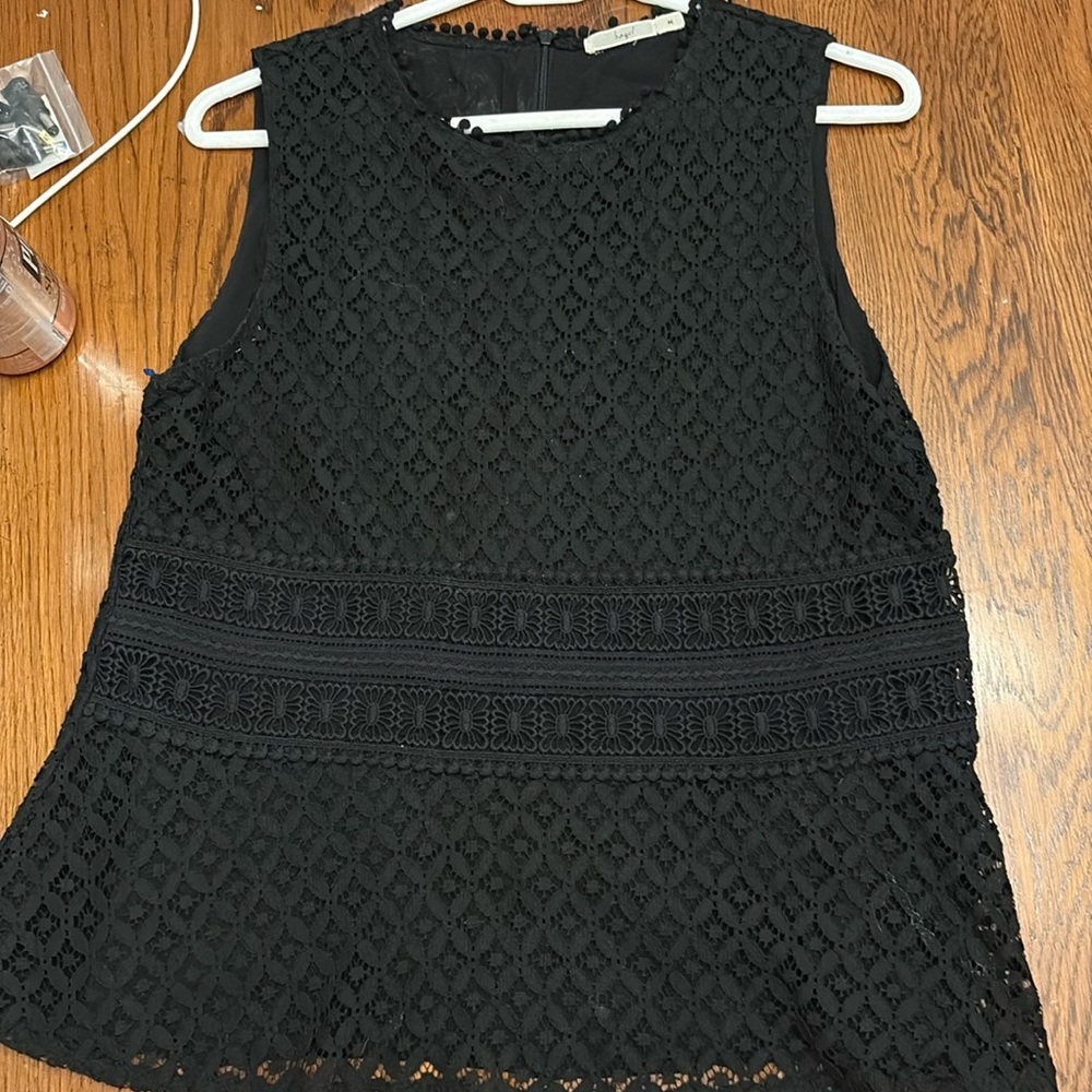 Hazel Sleeveless Black Lace Top NWOT - Picture 2 of 6